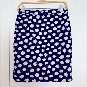 Ann Taylor Loft Black and White Knee Length Skirt